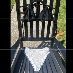 Black triangle bikini top